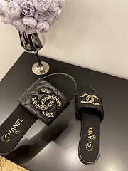Kitlife Chanel Logo Woven Slippers Black - 4