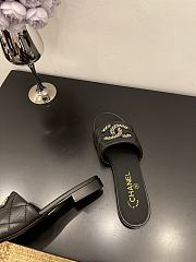 Kitlife Chanel Logo Woven Slippers Black - 3