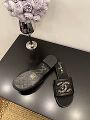 Kitlife Chanel Logo Woven Slippers Black - 2