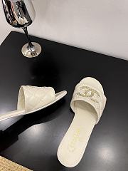 Kitlife Chanel Logo Woven Slippers White - 5