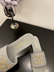 Kitlife Chanel Logo Woven Slippers Grey - 4