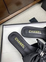 Kitlife Chanel 25 Bow-decorated Flat Slippers Black - 5