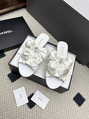 Kitlife Chanel 25 Bow-decorated Flat Slippers White - 1
