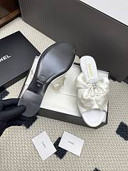 Kitlife Chanel 25 Bow-decorated Flat Slippers White - 6