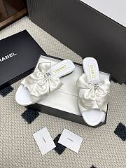 Kitlife Chanel 25 Bow-decorated Flat Slippers White - 5