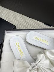 Kitlife Chanel 25 Bow-decorated Flat Slippers White - 4