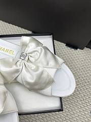 Kitlife Chanel 25 Bow-decorated Flat Slippers White - 3