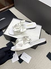 Kitlife Chanel 25 Bow-decorated Flat Slippers White - 2