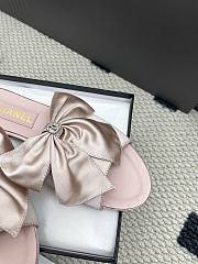 Kitlife Chanel 25 Bow-decorated Flat Slippers Pink - 3