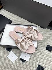 Kitlife Chanel 25 Bow-decorated Flat Slippers Pink - 4