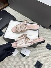 Kitlife Chanel 25 Bow-decorated Flat Slippers Pink - 6