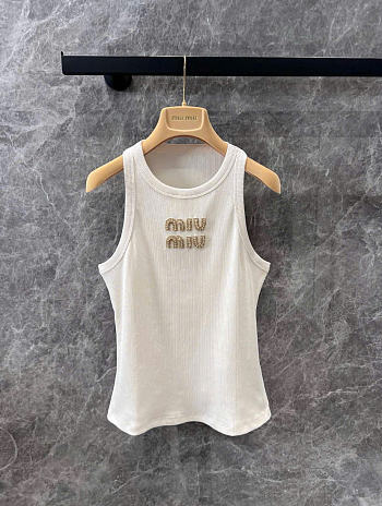 Kitlife Miu Miu Tank Top White