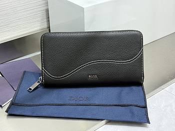 Kitlife Dior Long Zipper Wallet Black  2ESBC252YSE 19.8x11x2.5cm