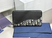 Kitlife Dior Long Zipper Wallet Black; Beige & Blue 2ESBC252YSE 19.8x11x2.5cm - 1