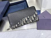 Kitlife Dior Long Zipper Wallet Black; Beige & Blue 2ESBC252YSE 19.8x11x2.5cm - 6