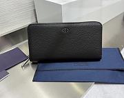 Kitlife Dior Long Zipper Wallet Black 19.8x11x2.5cm - 1