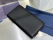 Kitlife Dior Long Zipper Wallet Black 19.8x11x2.5cm - 5
