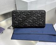 Kitlife Dior Gravity Long Zipper Wallet Black 19.8x11x2.5cm  - 1