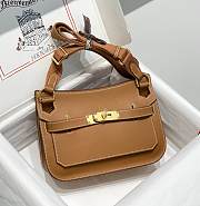Kitlife Hermes Jypsiere Mini Bag Brown Swift Leather Gold Hardware 23x17x5cm - 1