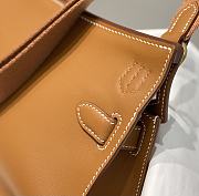 Kitlife Hermes Jypsiere Mini Bag Brown Swift Leather Gold Hardware 23x17x5cm - 5