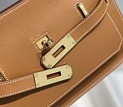 Kitlife Hermes Jypsiere Mini Bag Brown Swift Leather Gold Hardware 23x17x5cm - 3