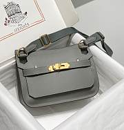 Kitlife Hermes Jypsiere Mini Bag Grey Swift Leather Gold Hardware 23x17x5cm - 1