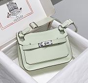 Kitlife Hermes Jypsiere Mini Bag Light Swift Leather Silver Hardware 23x17x5cm - 1