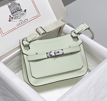 Kitlife Hermes Jypsiere Mini Bag Light Swift Leather Silver Hardware 23x17x5cm