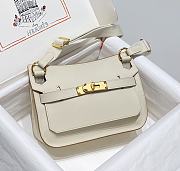 Kitlife Hermes Jypsiere Mini Bag White Swift Leather Gold / Silver Hardware 23x17x5cm - 1