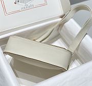 Kitlife Hermes Jypsiere Mini Bag White Swift Leather Gold / Silver Hardware 23x17x5cm - 6