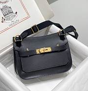 Kitlife Hermes Jypsiere Mini Bag Black Swift Leather Gold / Silver Hardware 23x17x5cm - 1