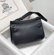 Kitlife Hermes Jypsiere Mini Bag Black Swift Leather Gold / Silver Hardware 23x17x5cm - 3
