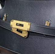 Kitlife Hermes Jypsiere Mini Bag Black Swift Leather Gold / Silver Hardware 23x17x5cm - 2