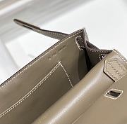 Kitlife Hermes Jypsiere Mini Bag Grey Swift Leather Gold / Silver Hardware 23x17x5cm - 4