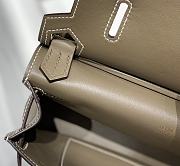 Kitlife Hermes Jypsiere Mini Bag Grey Swift Leather Gold / Silver Hardware 23x17x5cm - 2