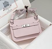 Kitlife Hermes Jypsiere Mini Bag Pink Swift Leather Silver Hardware 23x17x5cm - 1