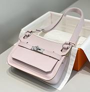 Kitlife Hermes Jypsiere Mini Bag Pink Swift Leather Silver Hardware 23x17x5cm - 4