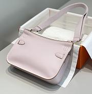 Kitlife Hermes Jypsiere Mini Bag Pink Swift Leather Silver Hardware 23x17x5cm - 2