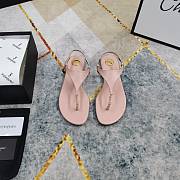 Kitlife Saint Laurent 2025 Logo Buckle Flat Sandals Pink - 5