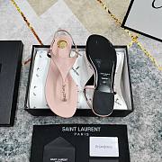 Kitlife Saint Laurent 2025 Logo Buckle Flat Sandals Pink - 4