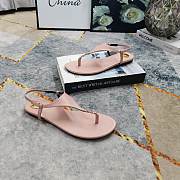Kitlife Saint Laurent 2025 Logo Buckle Flat Sandals Pink - 2