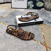 Kitlife Saint Laurent 2025 Logo Buckle Flat Sandals Leopard Printed - 3