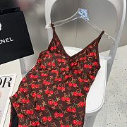 Kitlife Louis Vuitton Cherry Brown Swimsuit - 6
