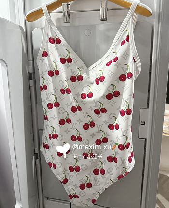 Kitlife Louis Vuitton Cherry White Swimsuit