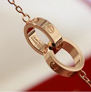 Kitlife Cartier Double Ring Non-diamond Necklace in Gold / Silver / Rose Gold - 5