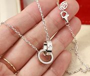 Kitlife Cartier Double Ring Non-diamond Necklace in Gold / Silver / Rose Gold - 3