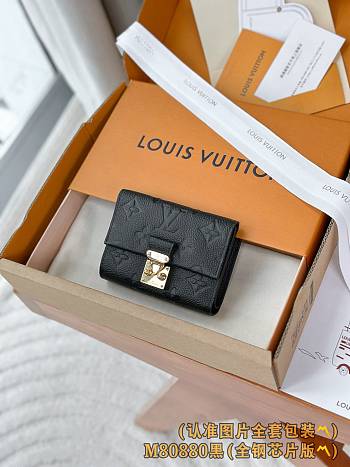 Kitlife Louis Vuitton Métis Compact Wallet Black M80880 11.5x8.5x4cm