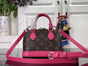 Kitlife Louis Vuitton Nano Alma Bag Brown and Pink M82717 18x12x8cm