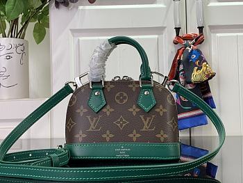 Kitlife Louis Vuitton Nano Alma Bag Brown and Green M82717 18x12x8cm