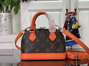 Kitlife Louis Vuitton Nano Alma Bag Brown and Orange M82717 18x12x8cm - 1